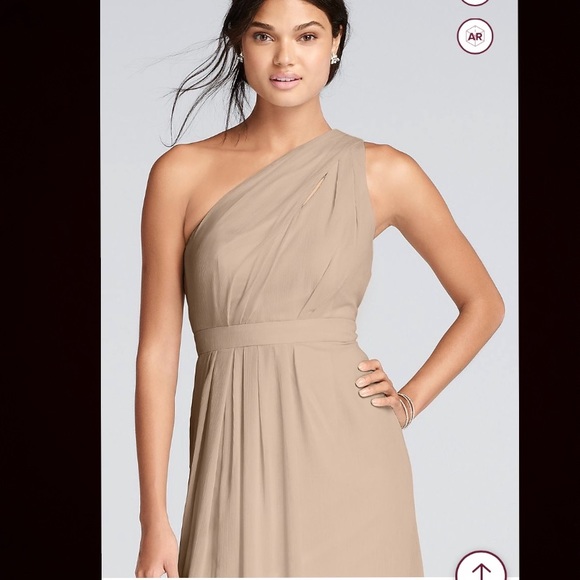 Maternity bridesmaid dress. Long 1shoulder chiffon - Picture 2 of 5